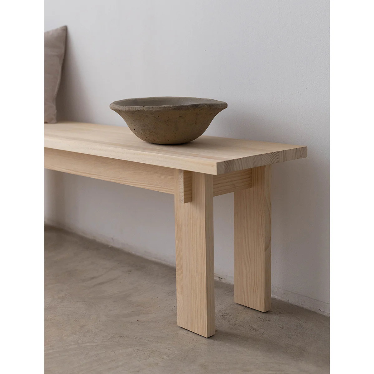 Begur large bench in solid pine wood 150 cm - Image 3