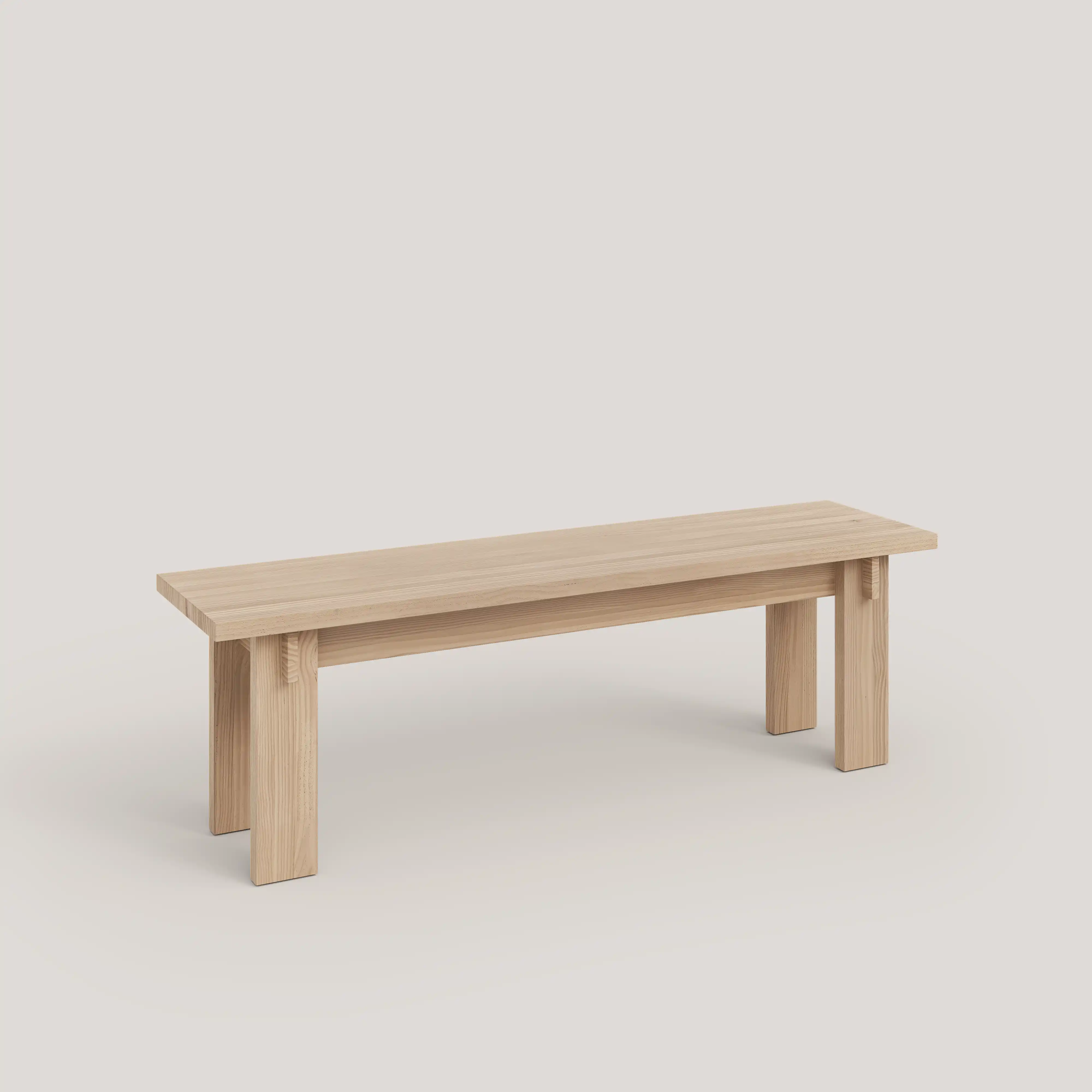 Begur large bench in solid pine wood 150 cm - Image 8