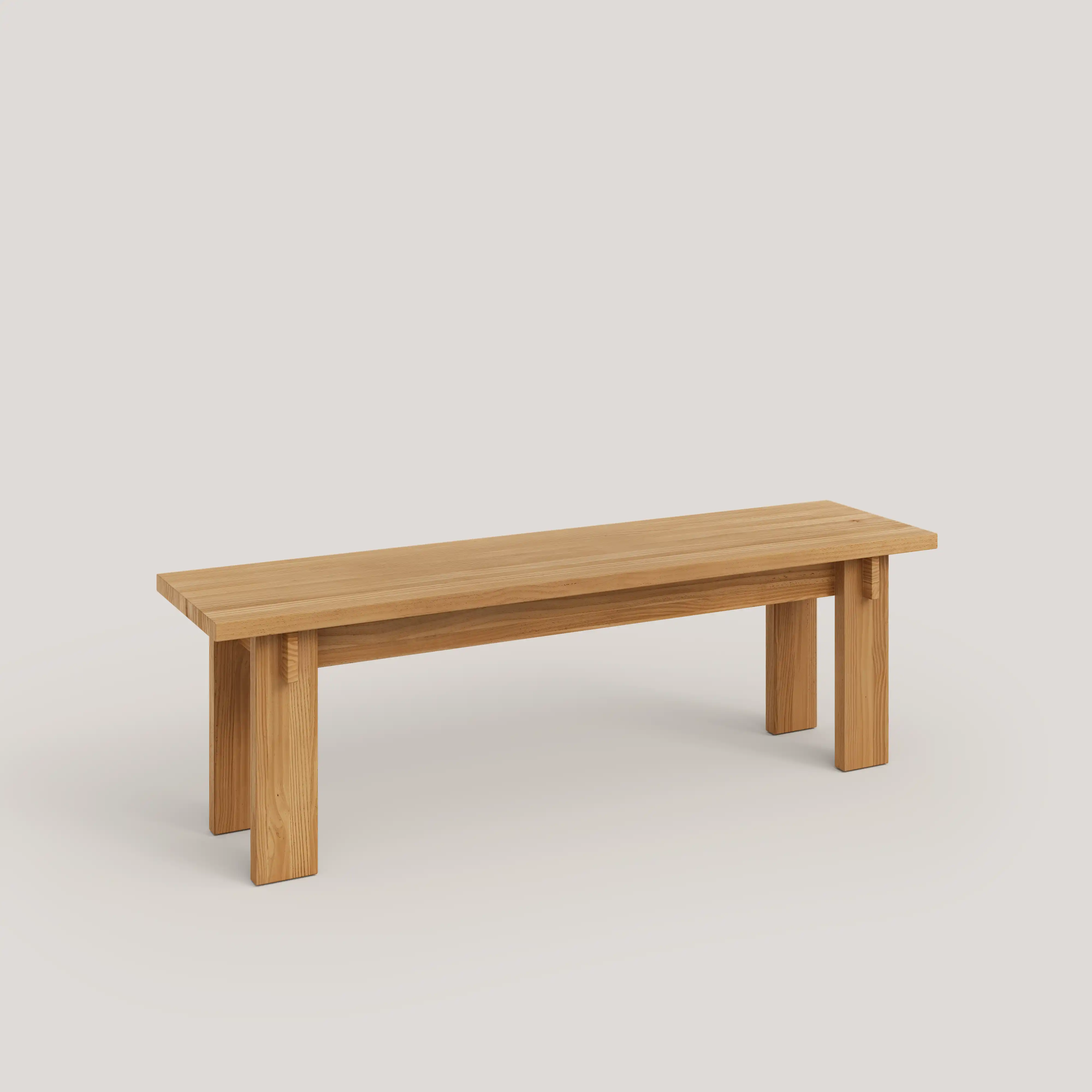 Begur large bench in solid pine wood 150 cm - Image 9