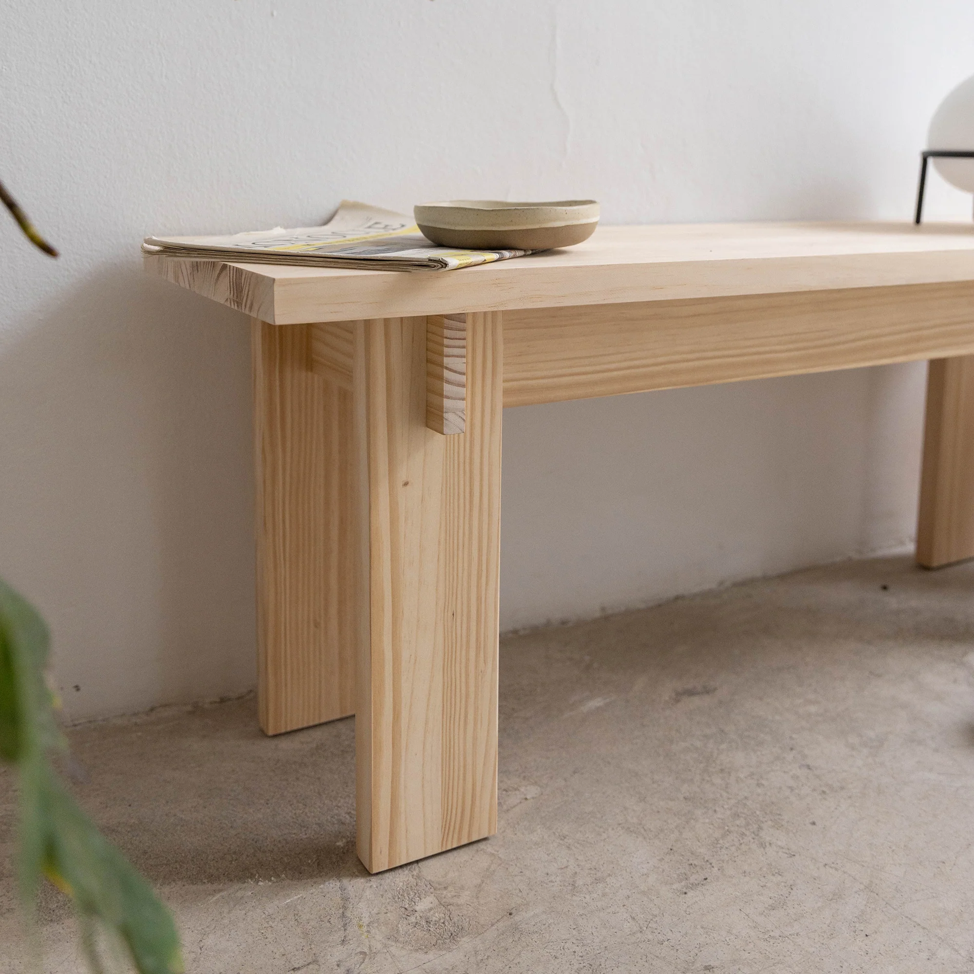 Begur medium bench in solid pine wood 120 cm - Image 4
