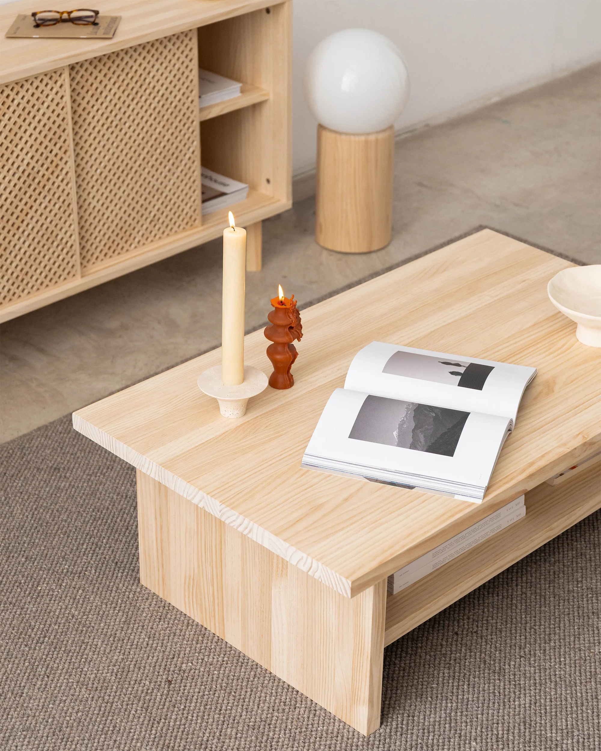Binibeca - Rectangular coffee table in wood 100 cm - Image 5