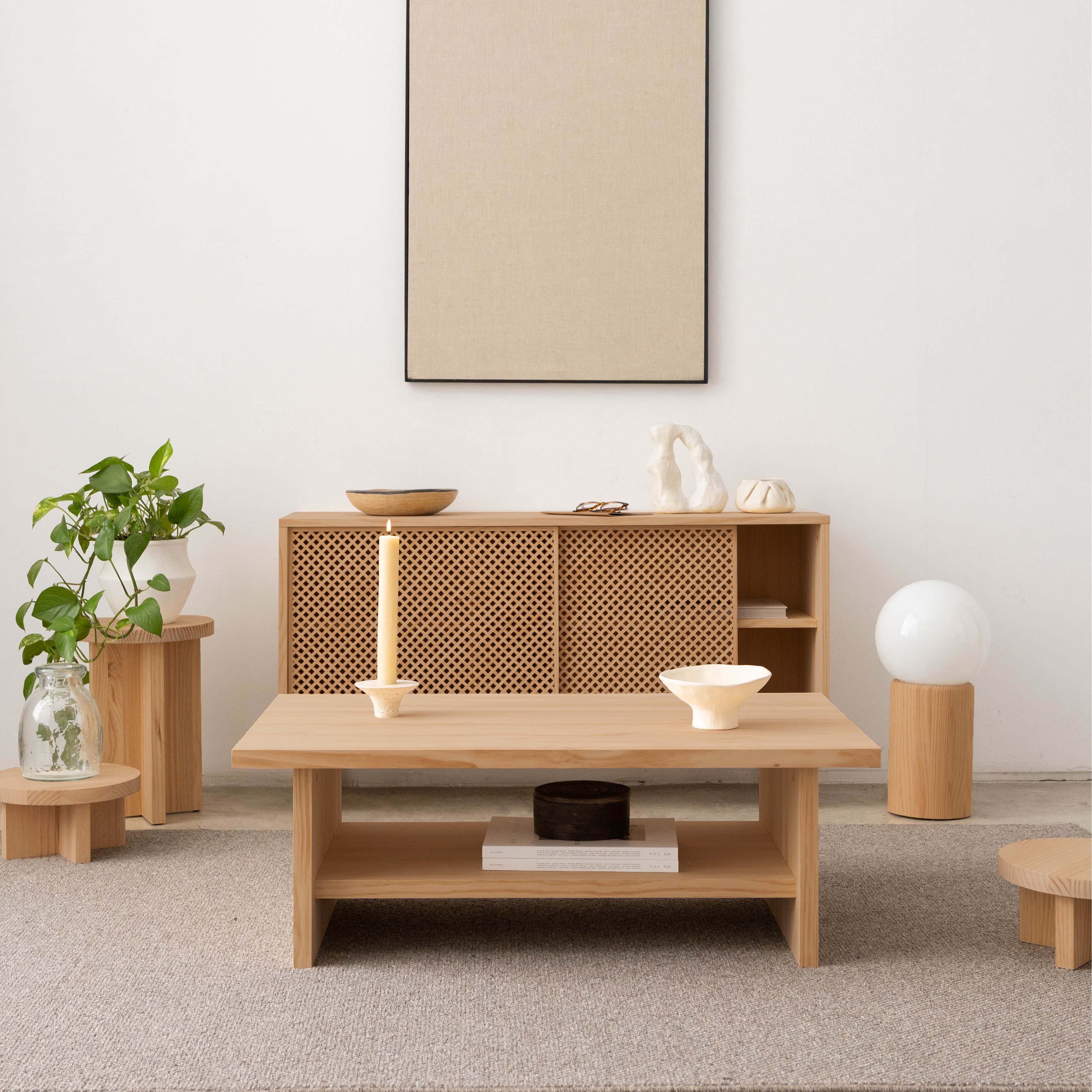 Binibeca - Rectangular coffee table in wood 100 cm - Image 9