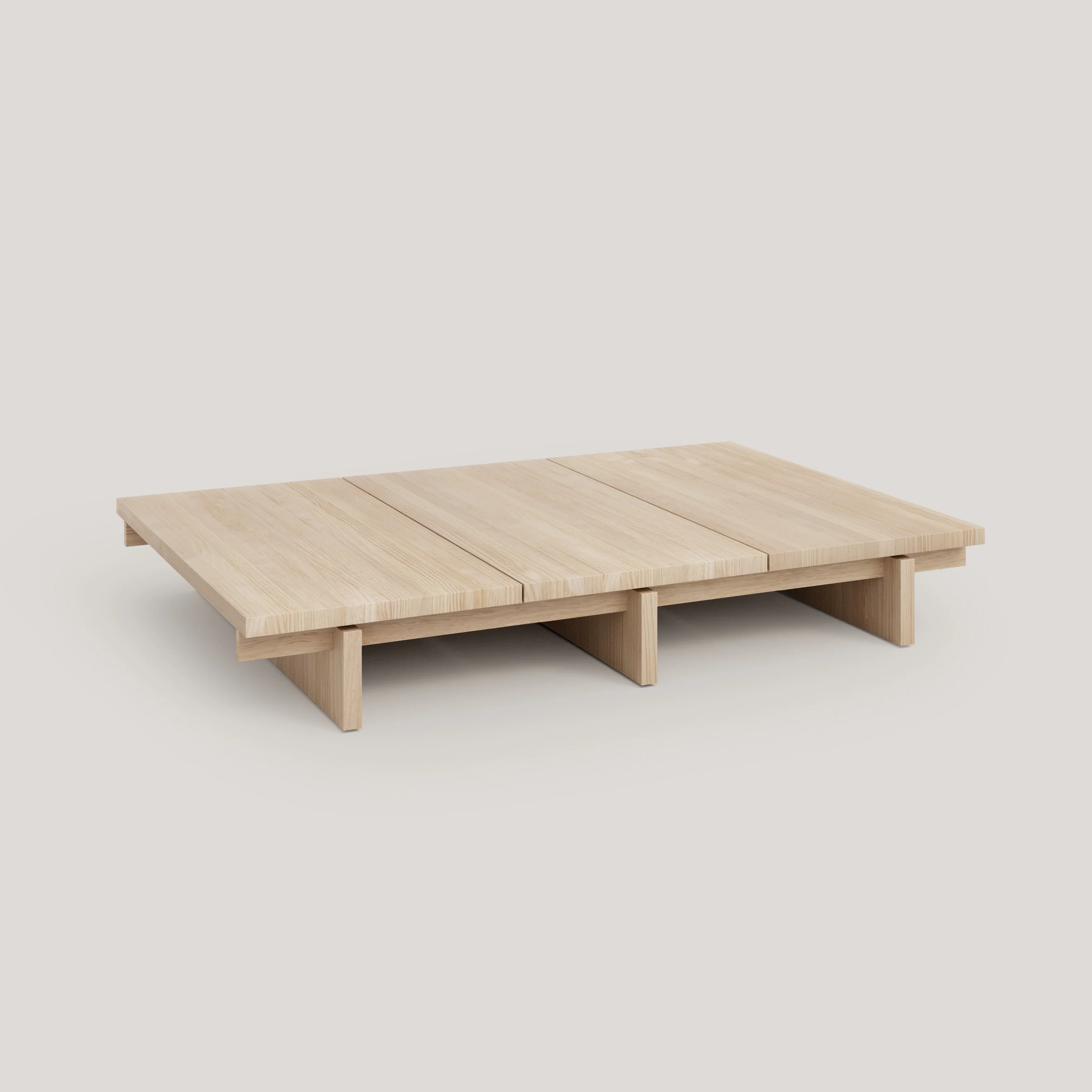 Nova - Rectangular coffee table in solid pine wood 135 cm - Image 7