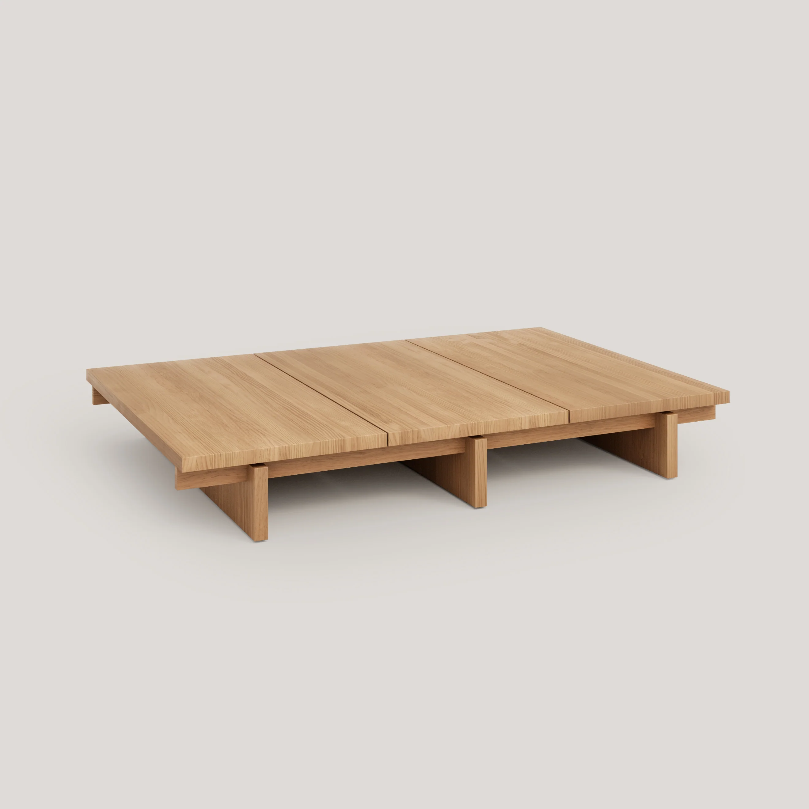 Nova - Rectangular coffee table in solid pine wood 135 cm - Image 9