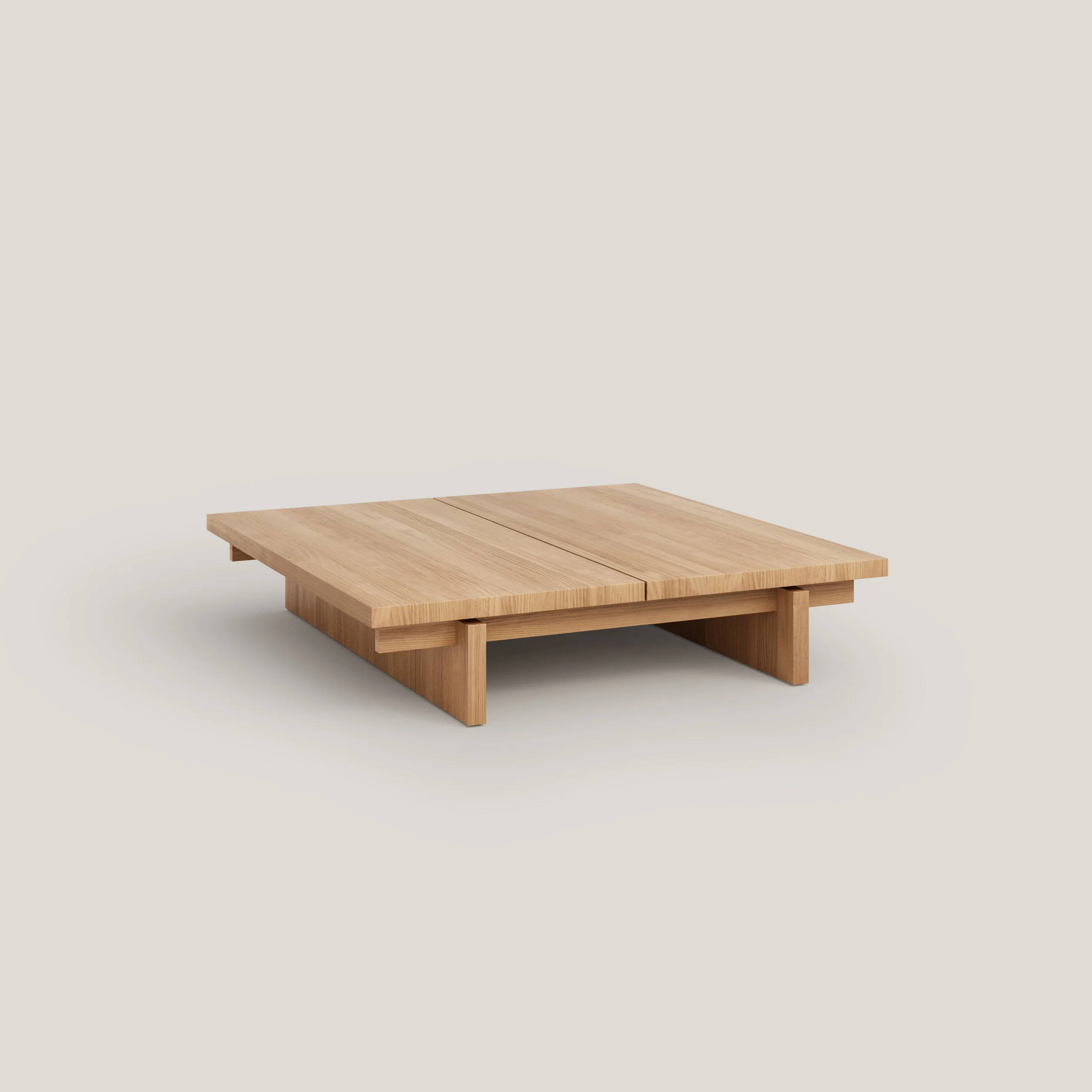Olivera - Low coffee table in solid pine wood 90 cm - Image 10