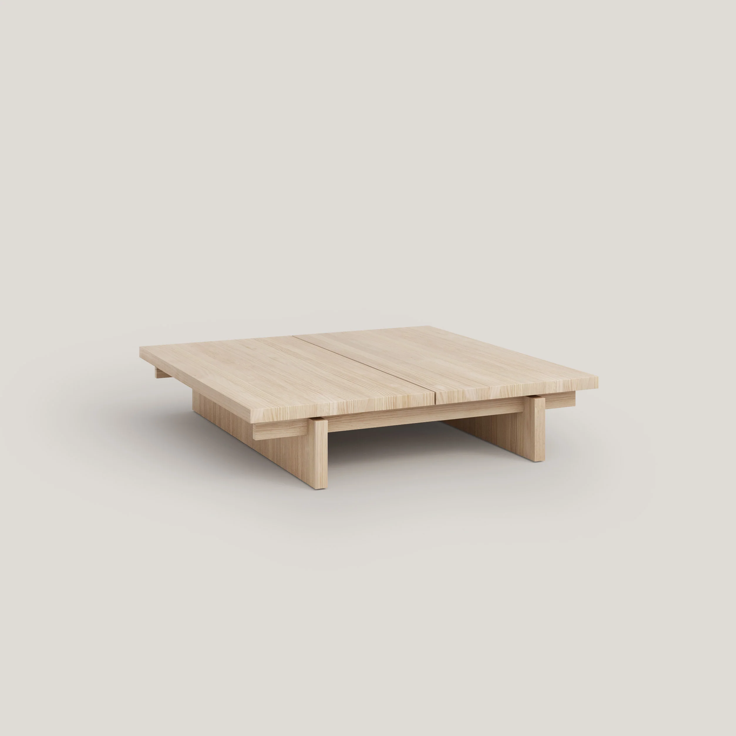 Olivera - Low coffee table in solid pine wood 90 cm - Image 8