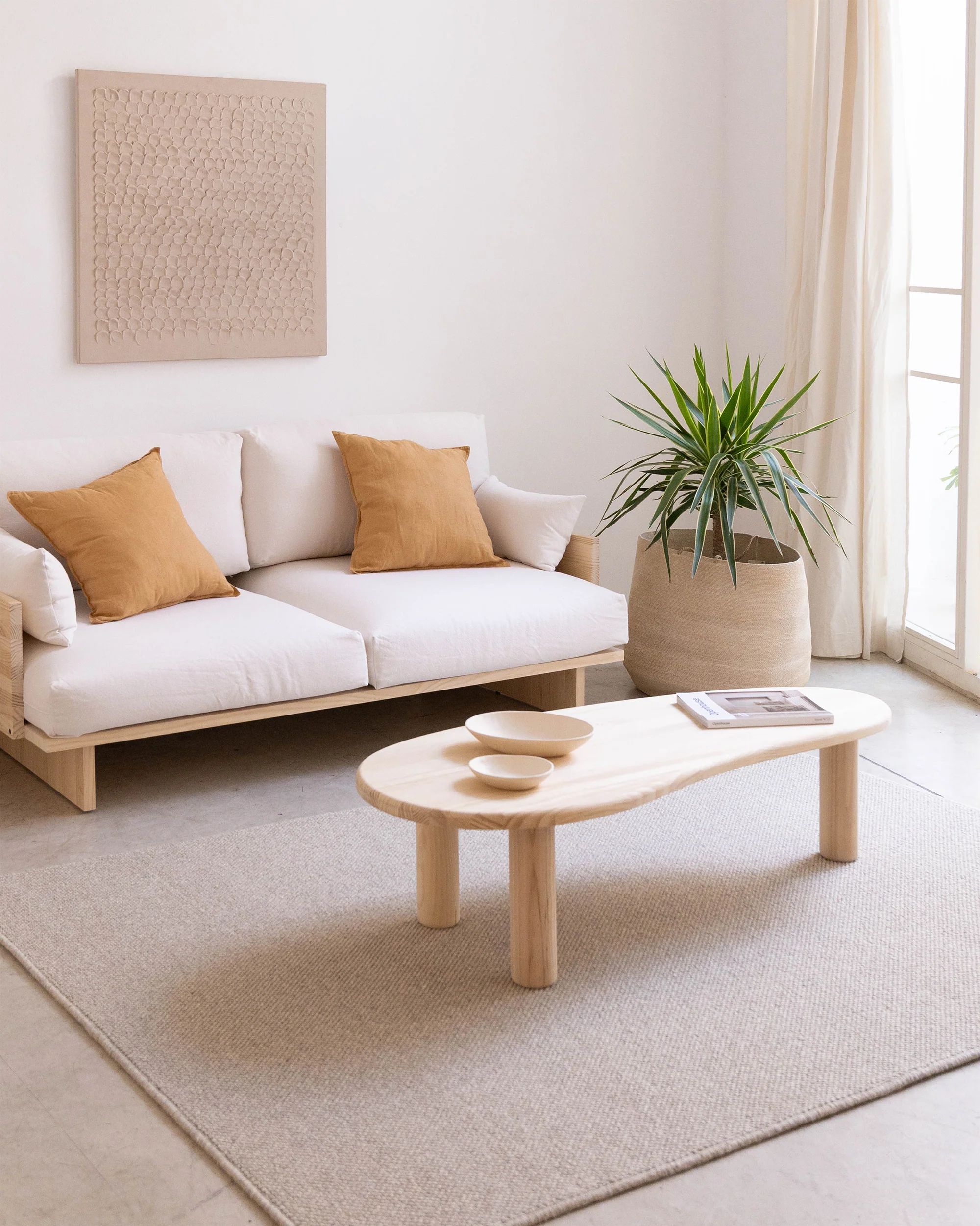 Tramadiu - Coffee table in pine wood 130 cm - Image 8