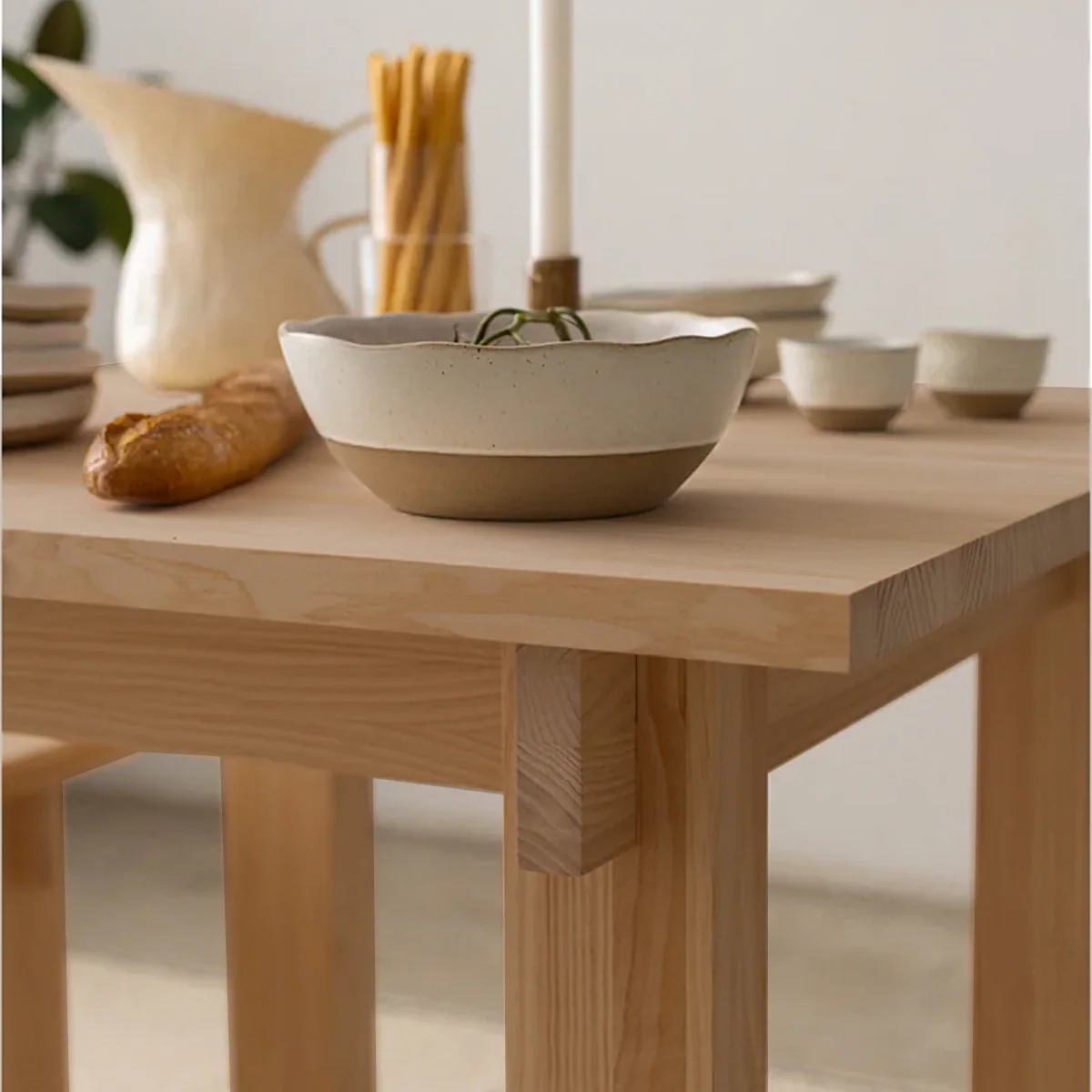 Pals dining table made of solid pine wood 90 x 90 cm - Image 10