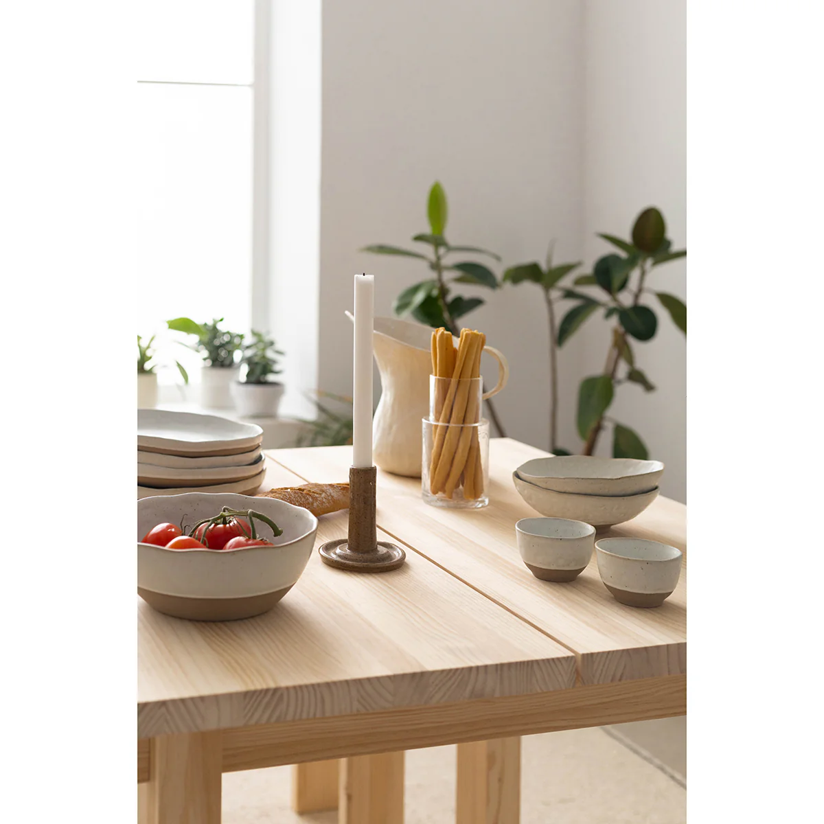 Pals dining table made of solid pine wood 90 x 90 cm - Image 6