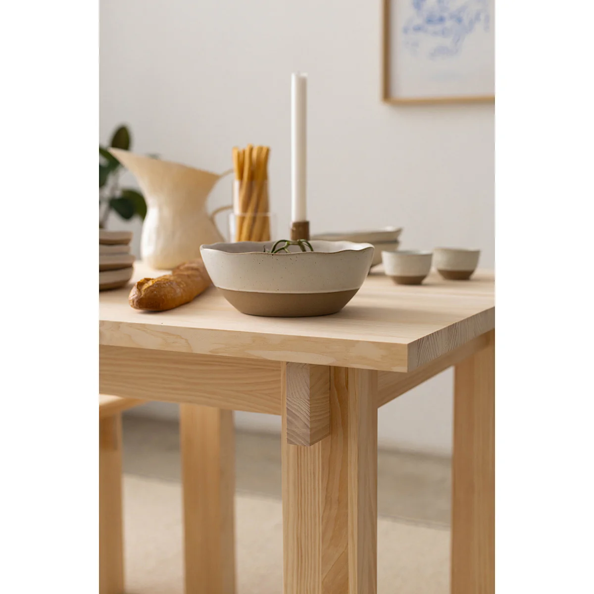 Pals dining table made of solid pine wood 90 x 90 cm - Image 7