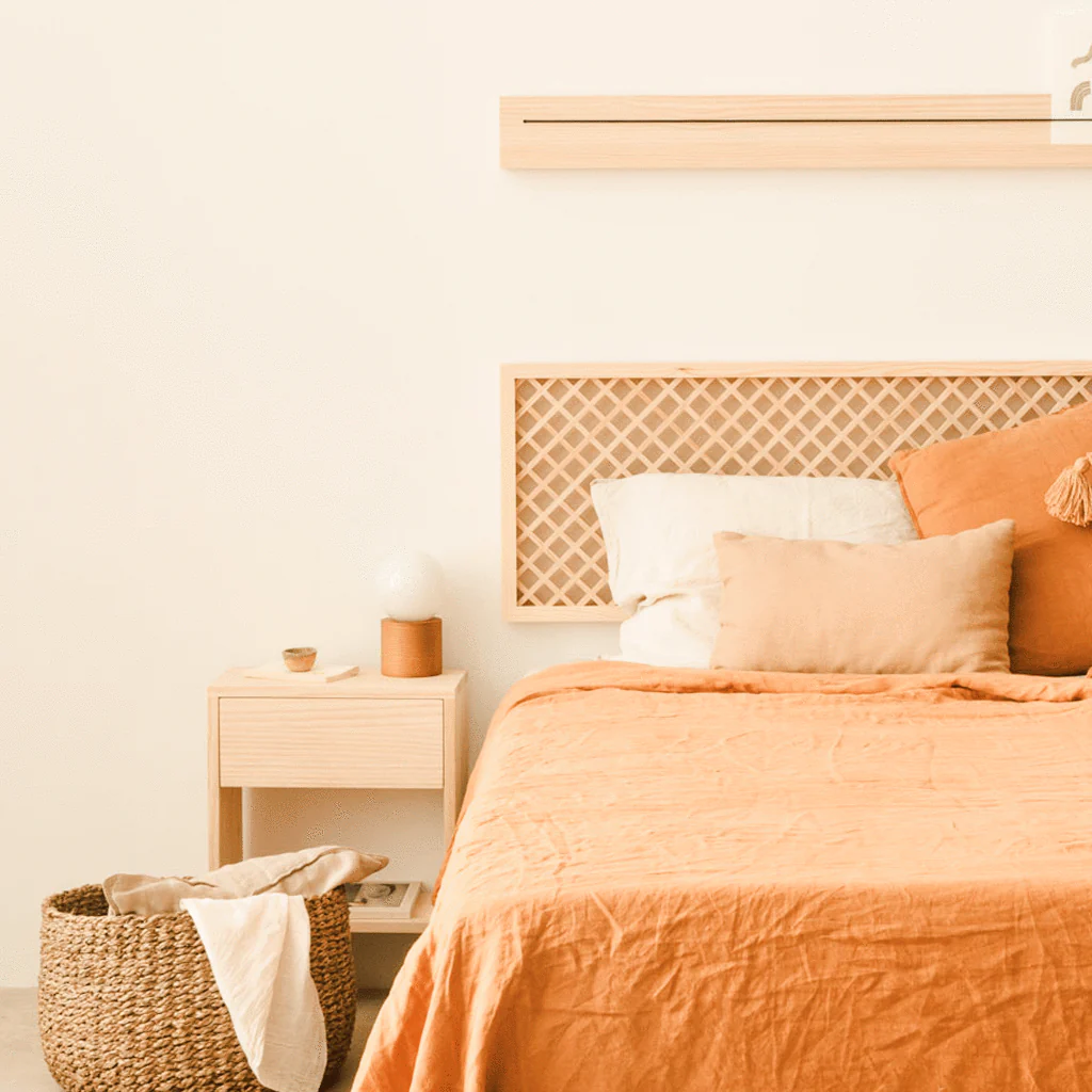 Azahar natural wood headboard with lattice 150 cm, 165 cm and 180 cm - Image 3