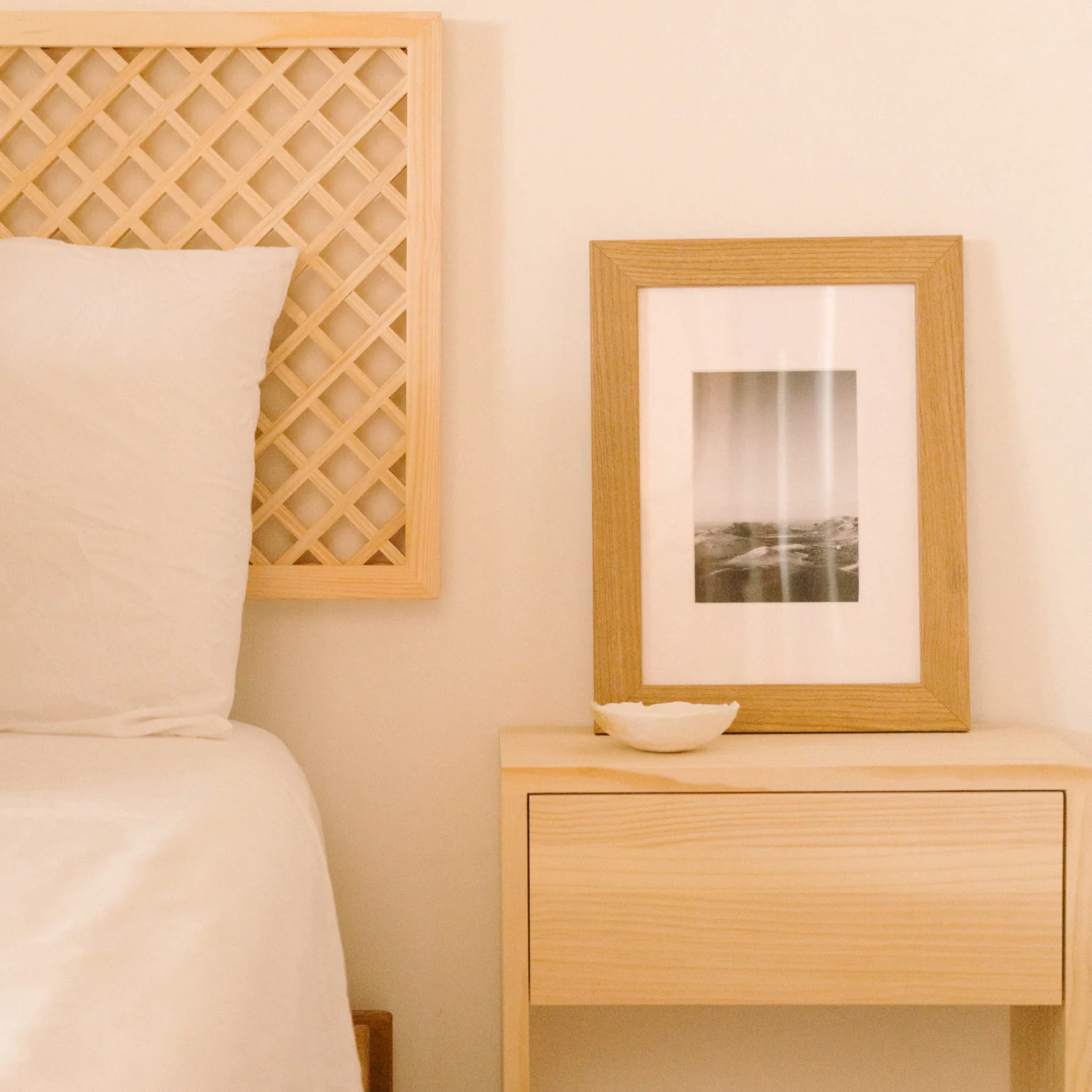 Azahar natural wood headboard with lattice 150 cm, 165 cm and 180 cm - Image 5