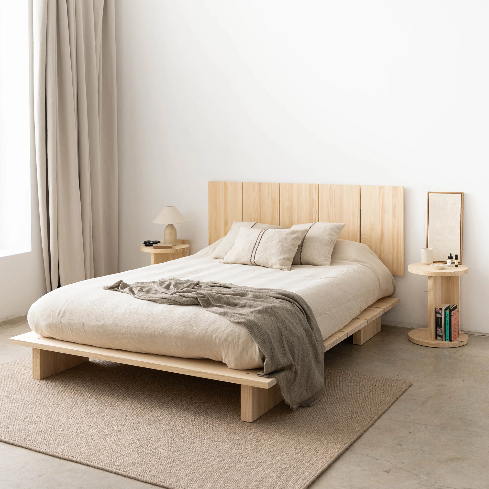 Cova headboard in solid wood 99 cm, 133 cm, 166 cm or 200 cm - Image 3