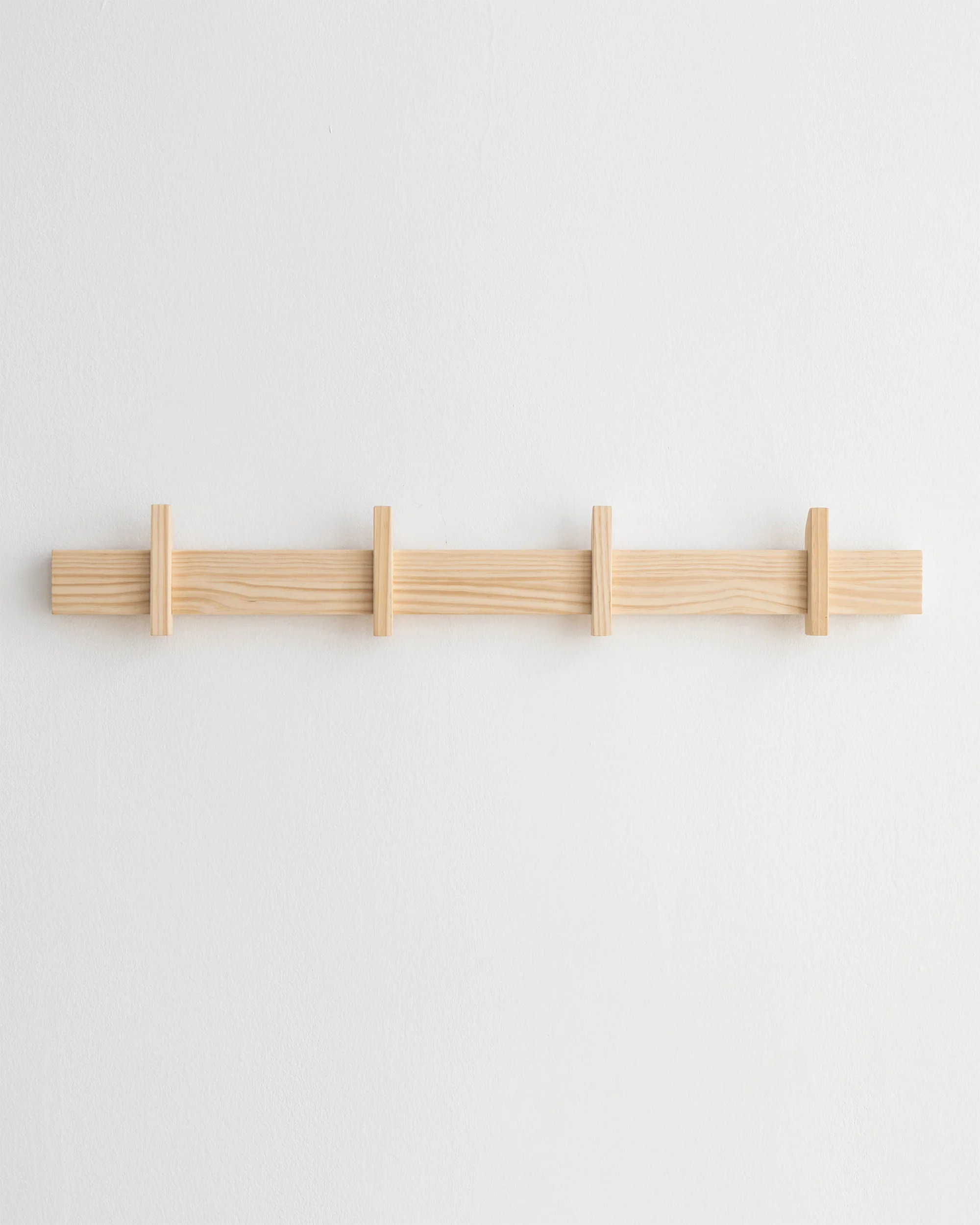 Large wall coat rack Figuera in solid wood 80 cm - Image 3