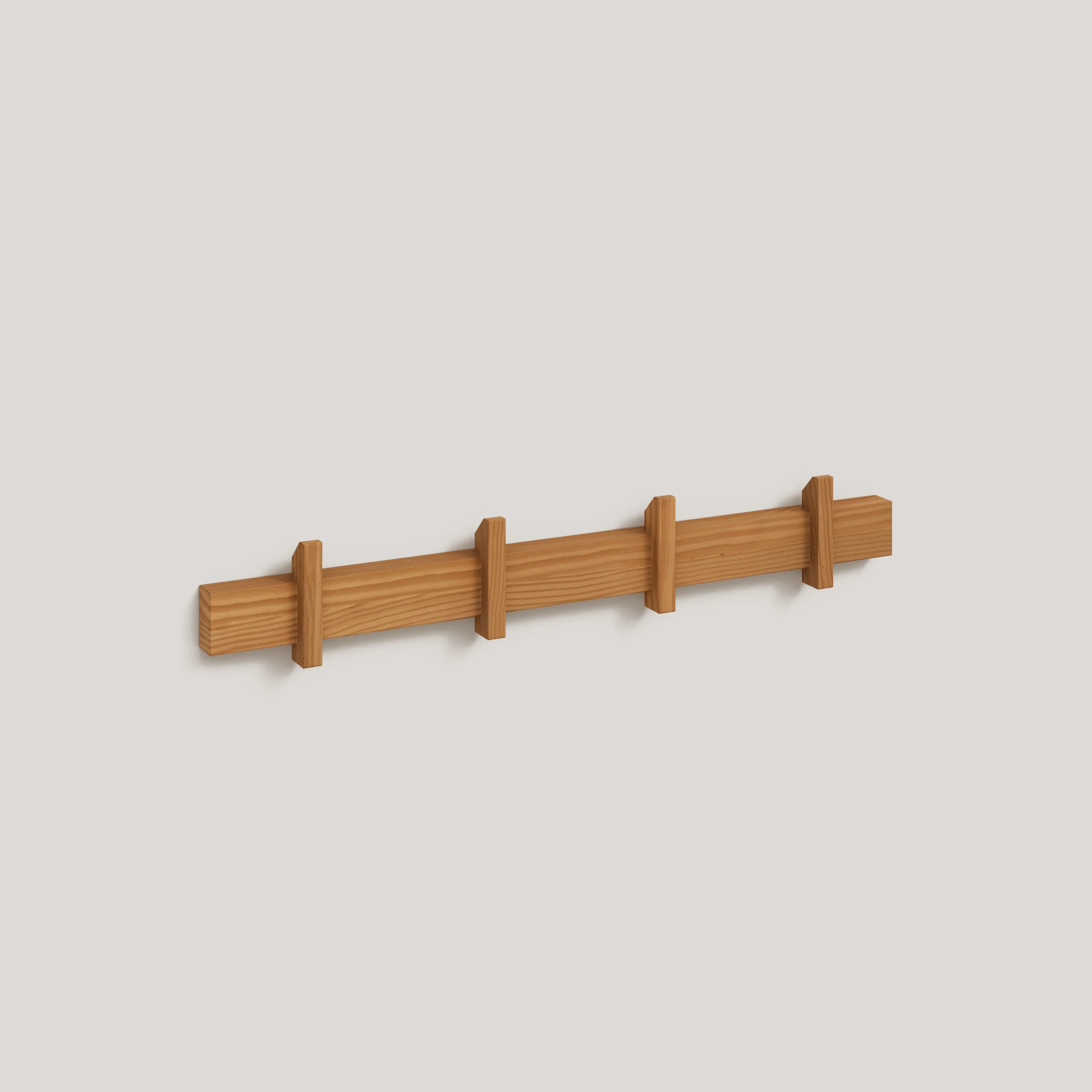 Large wall coat rack Figuera in solid wood 80 cm - Image 7