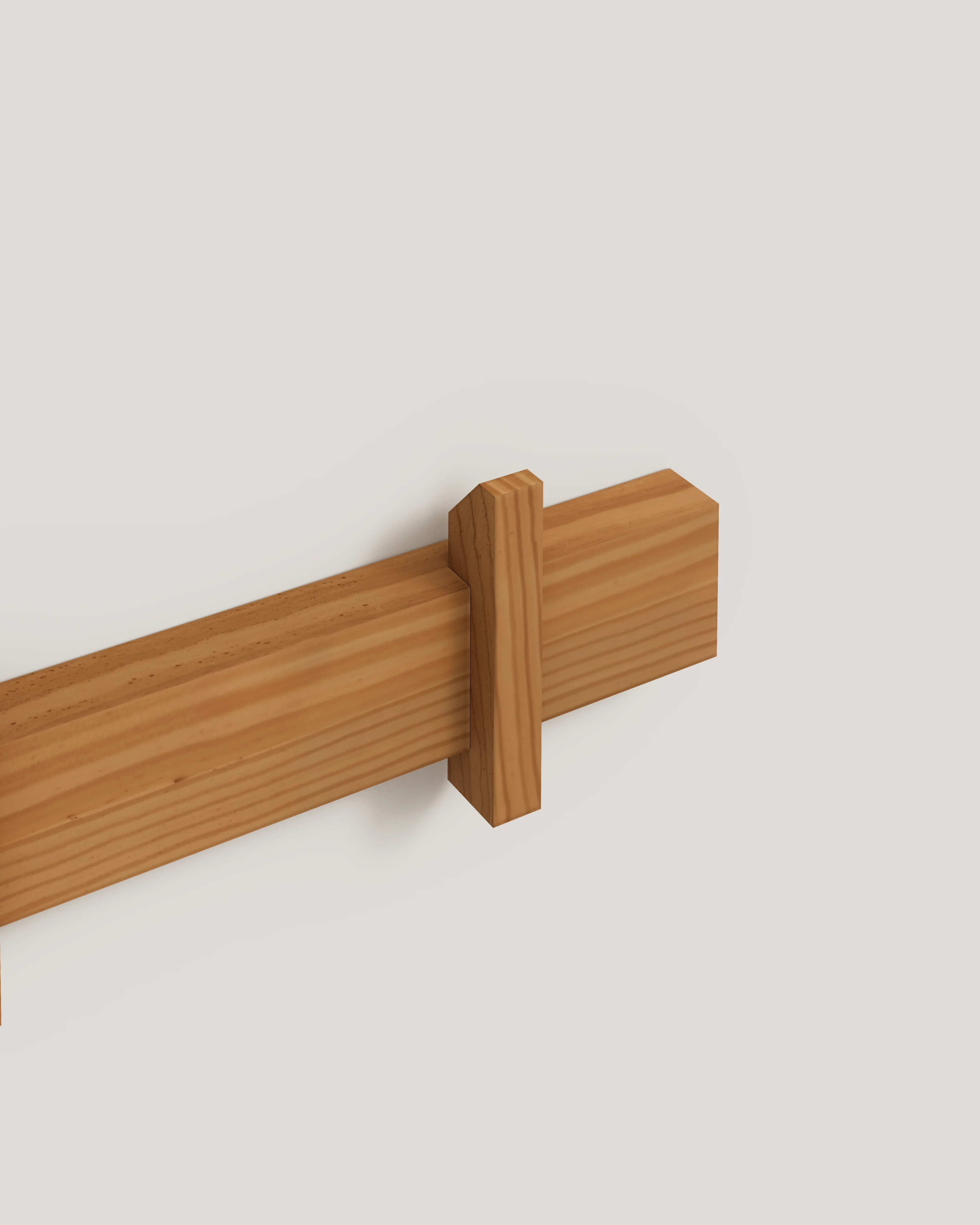 Large wall coat rack Figuera in solid wood 80 cm - Image 8