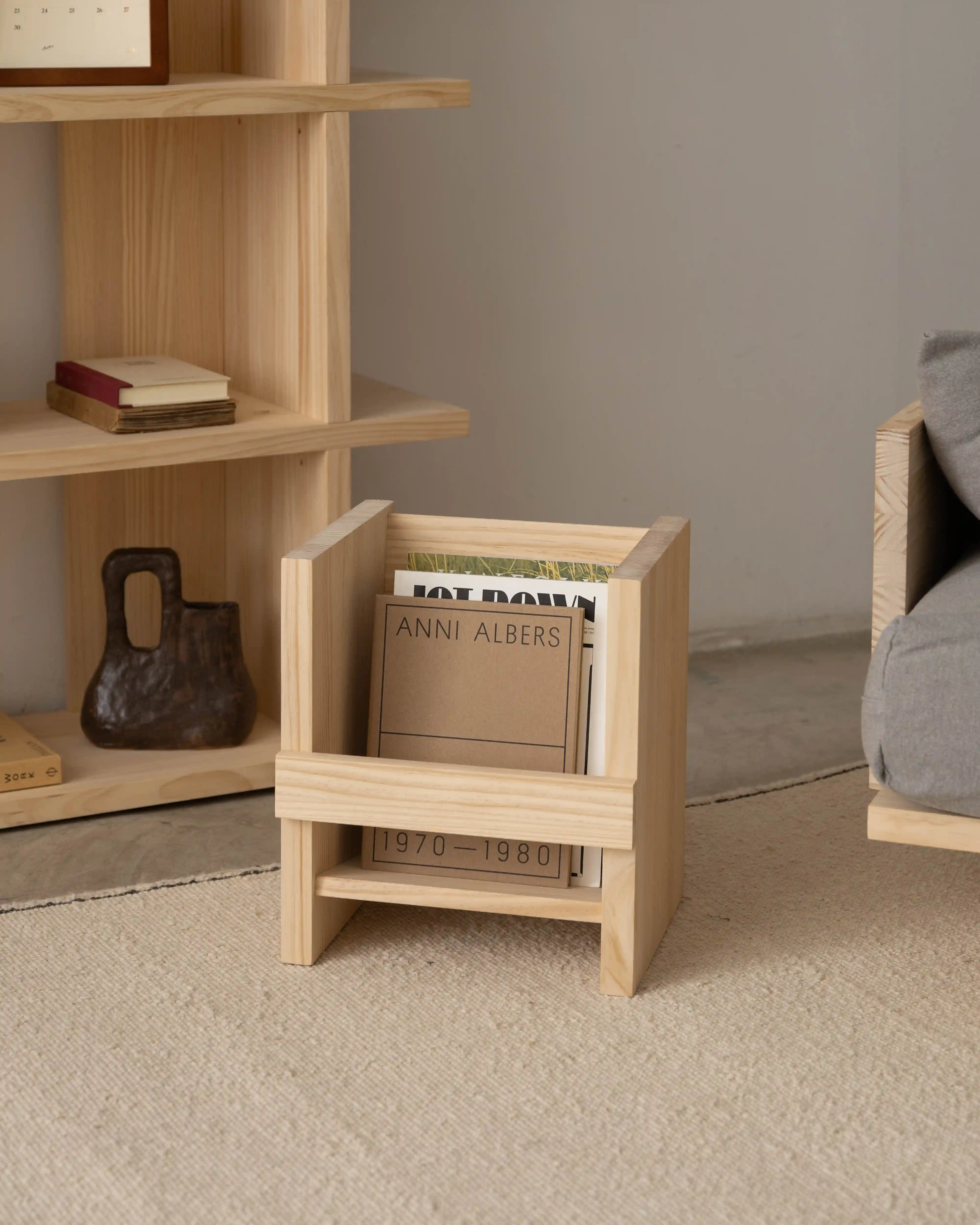 Oliva solid wood magazine rack 39 x 29.2 cm - Image 3