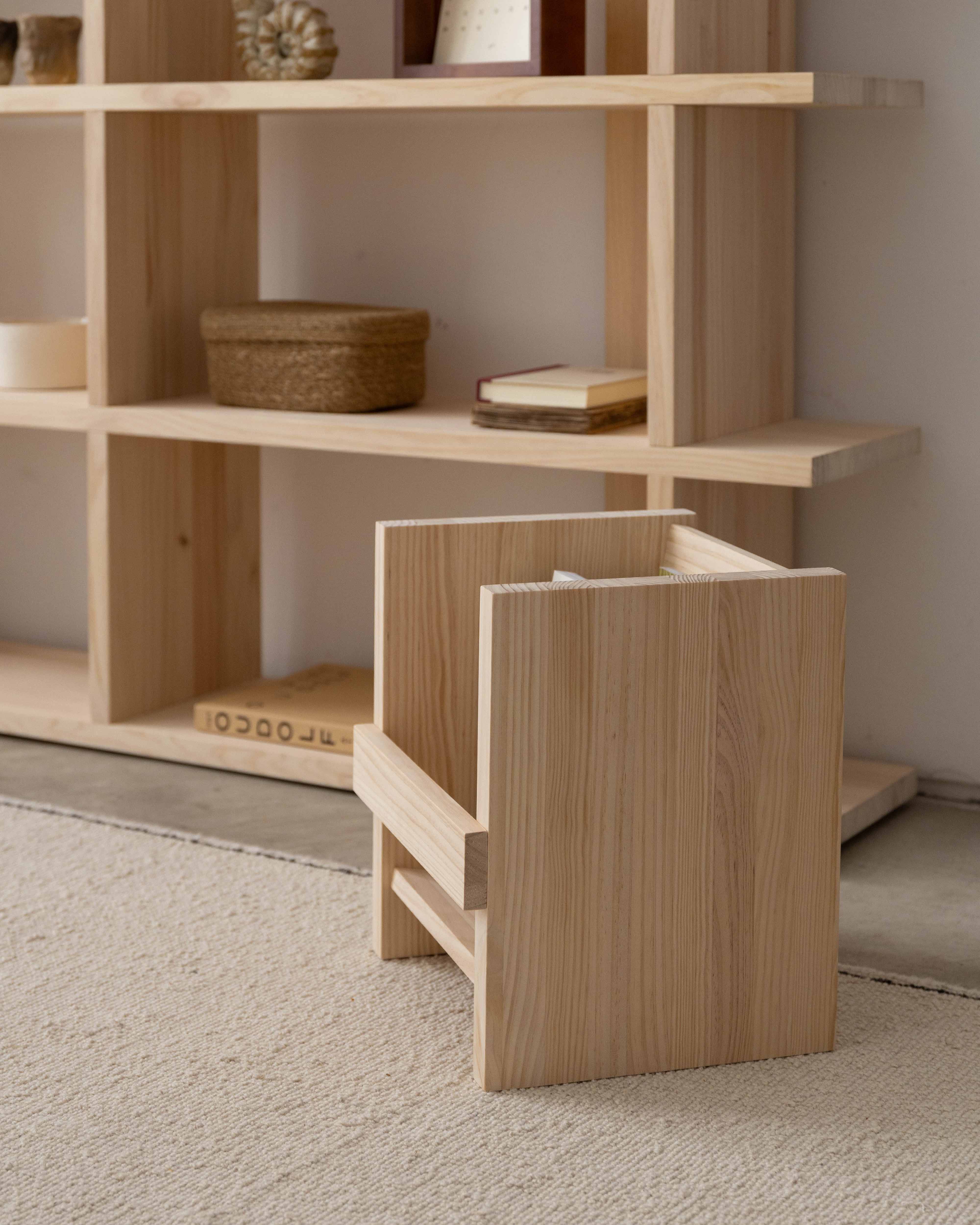 Oliva solid wood magazine rack 39 x 29.2 cm - Image 4