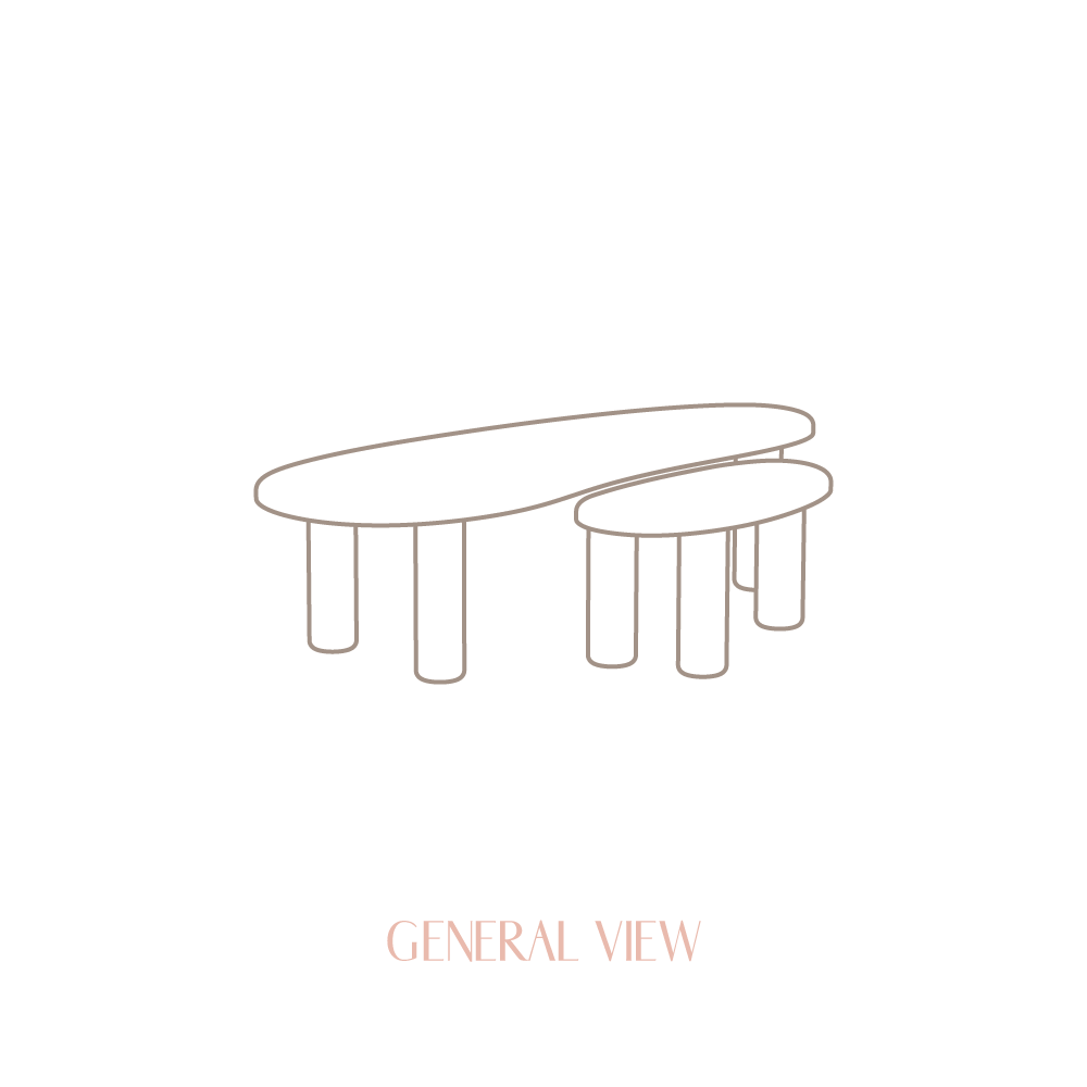 Set 2 coffee tables in solid pine wood Tramadiu and Tuna - Image 14