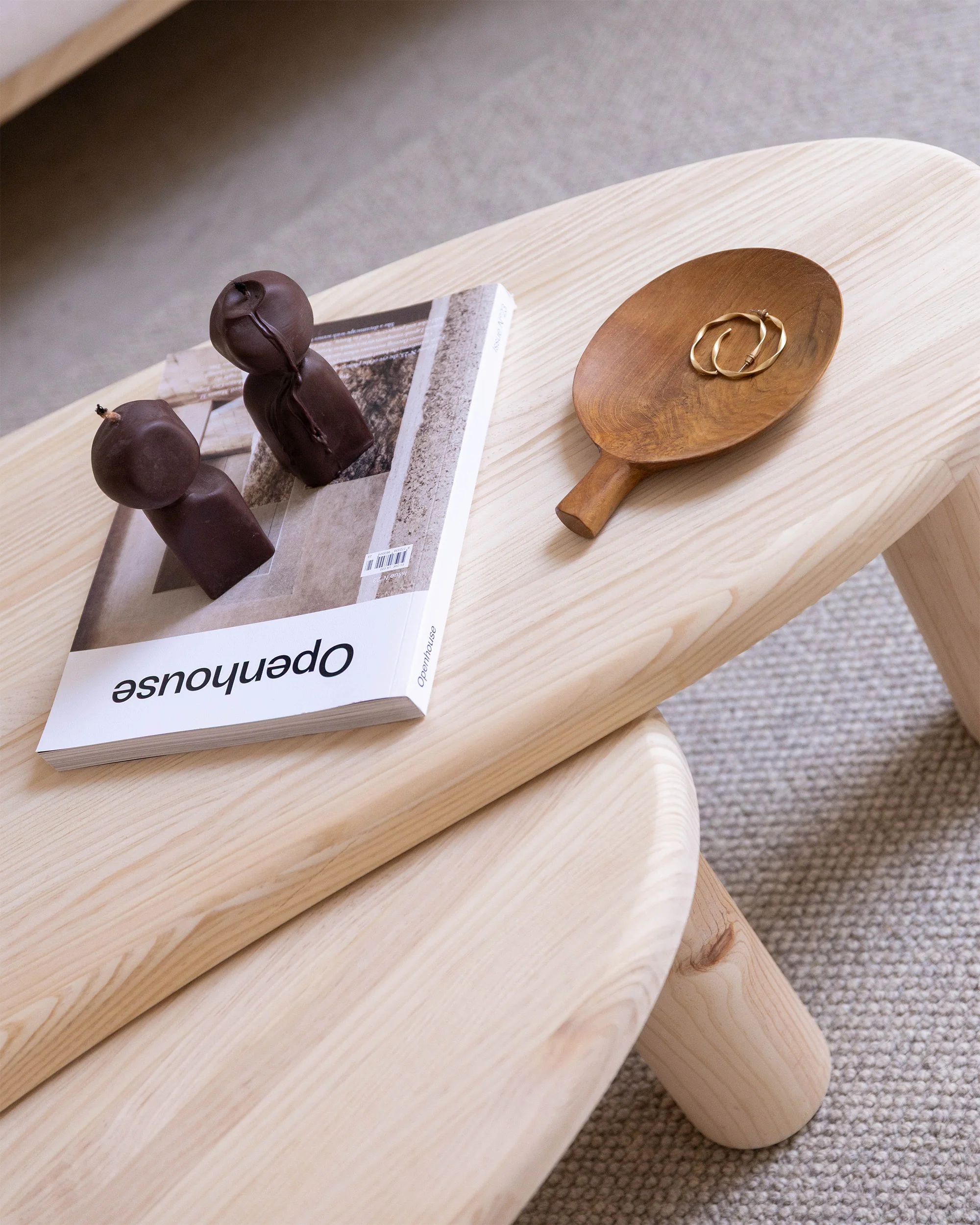 Set 2 coffee tables in solid pine wood Tramadiu and Tuna - Image 4