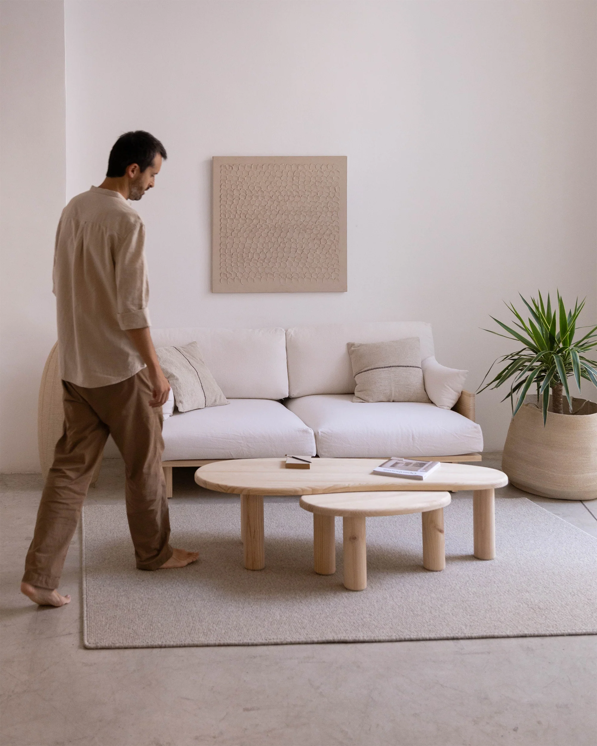 Set 2 coffee tables in solid pine wood Tramadiu and Tuna - Image 7