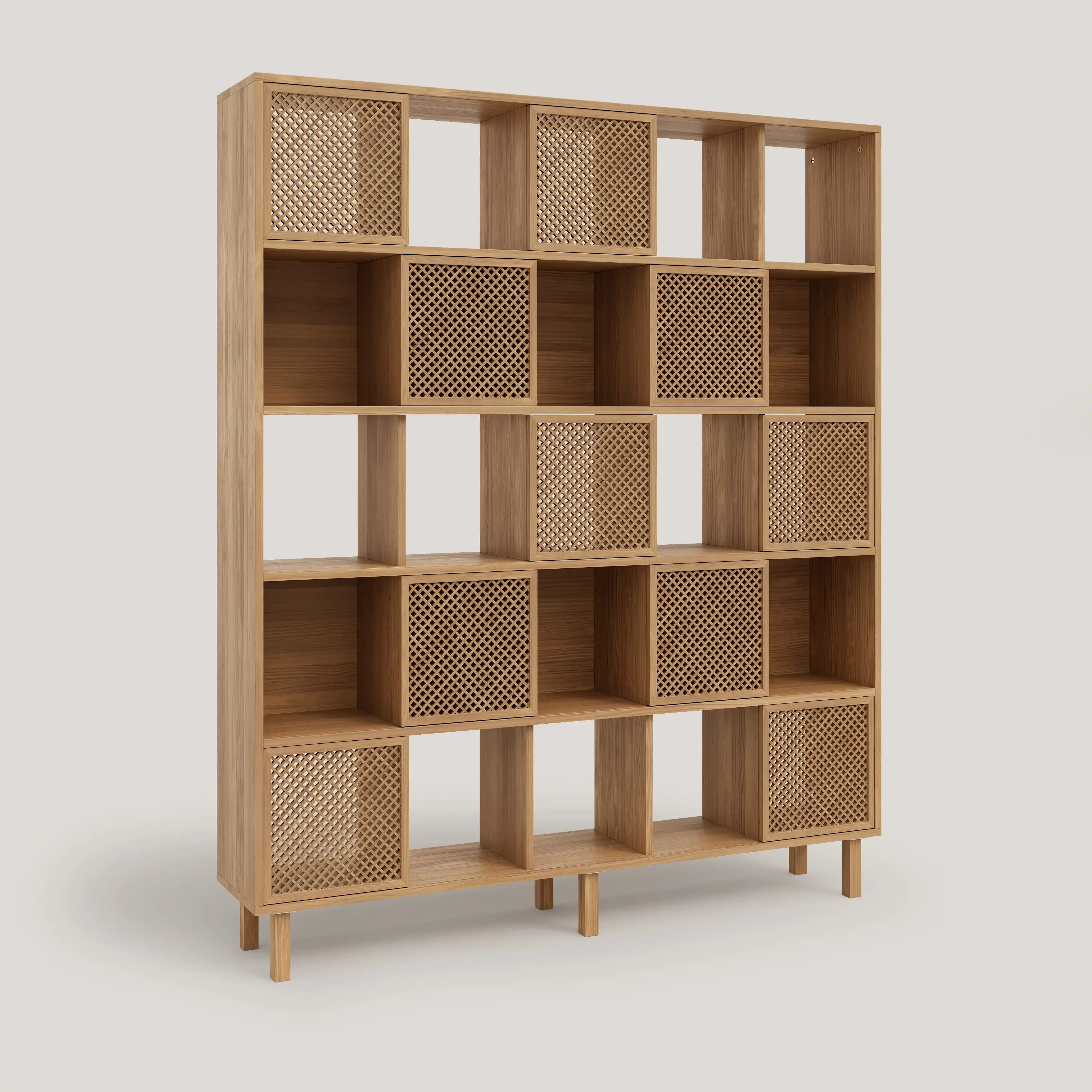 Bookcase Blava of pine with 5 or 10 doors 160 cm - Image 11