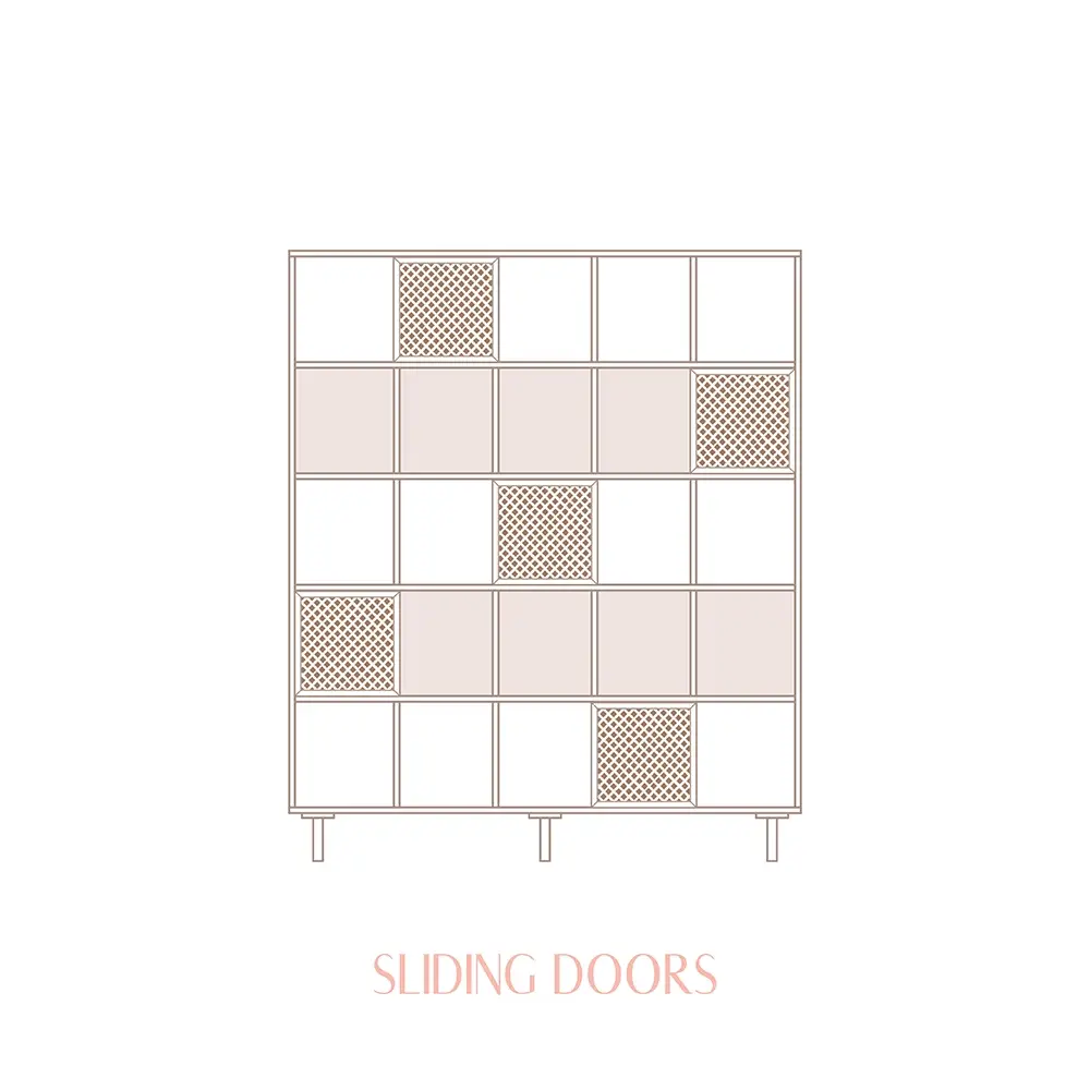 Bookcase Blava of pine with 5 or 10 doors 160 cm - Image 12