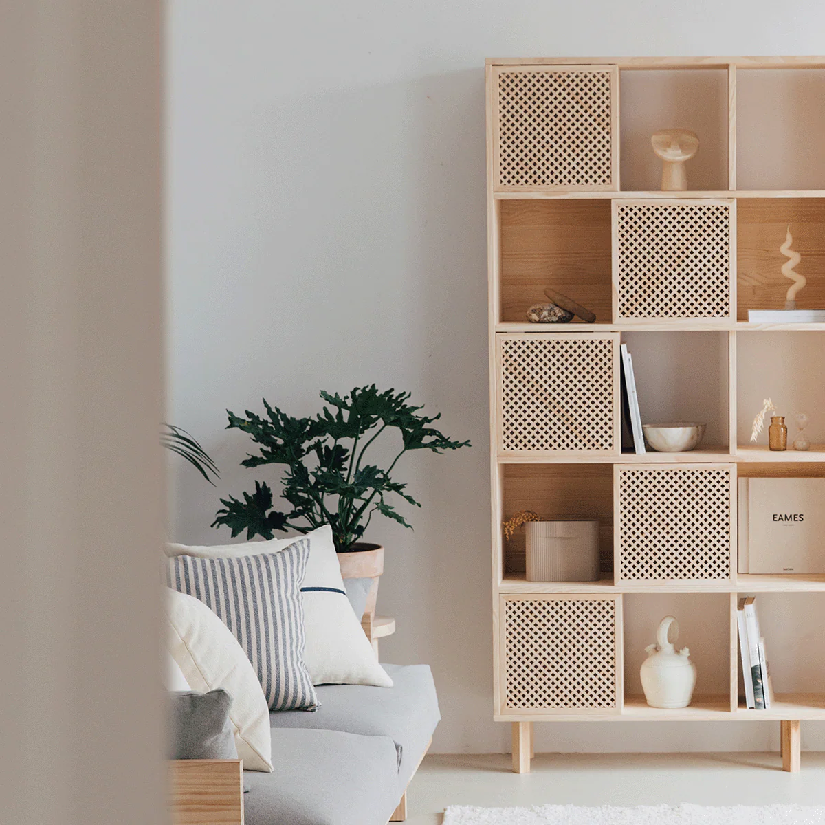 Bookcase Blava of pine with 5 or 10 doors 160 cm - Image 7