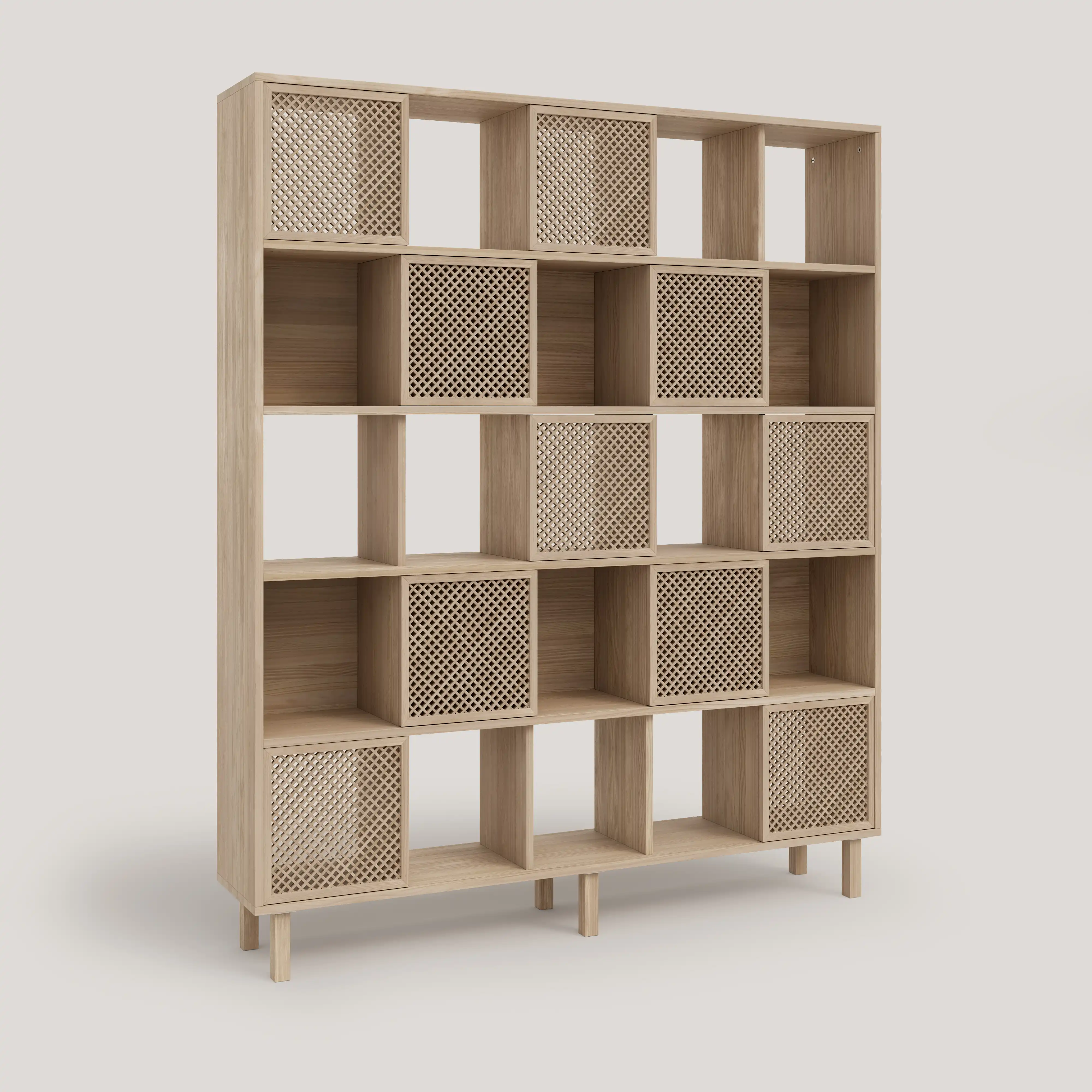 Bookcase Blava of pine with 5 or 10 doors 160 cm - Image 8
