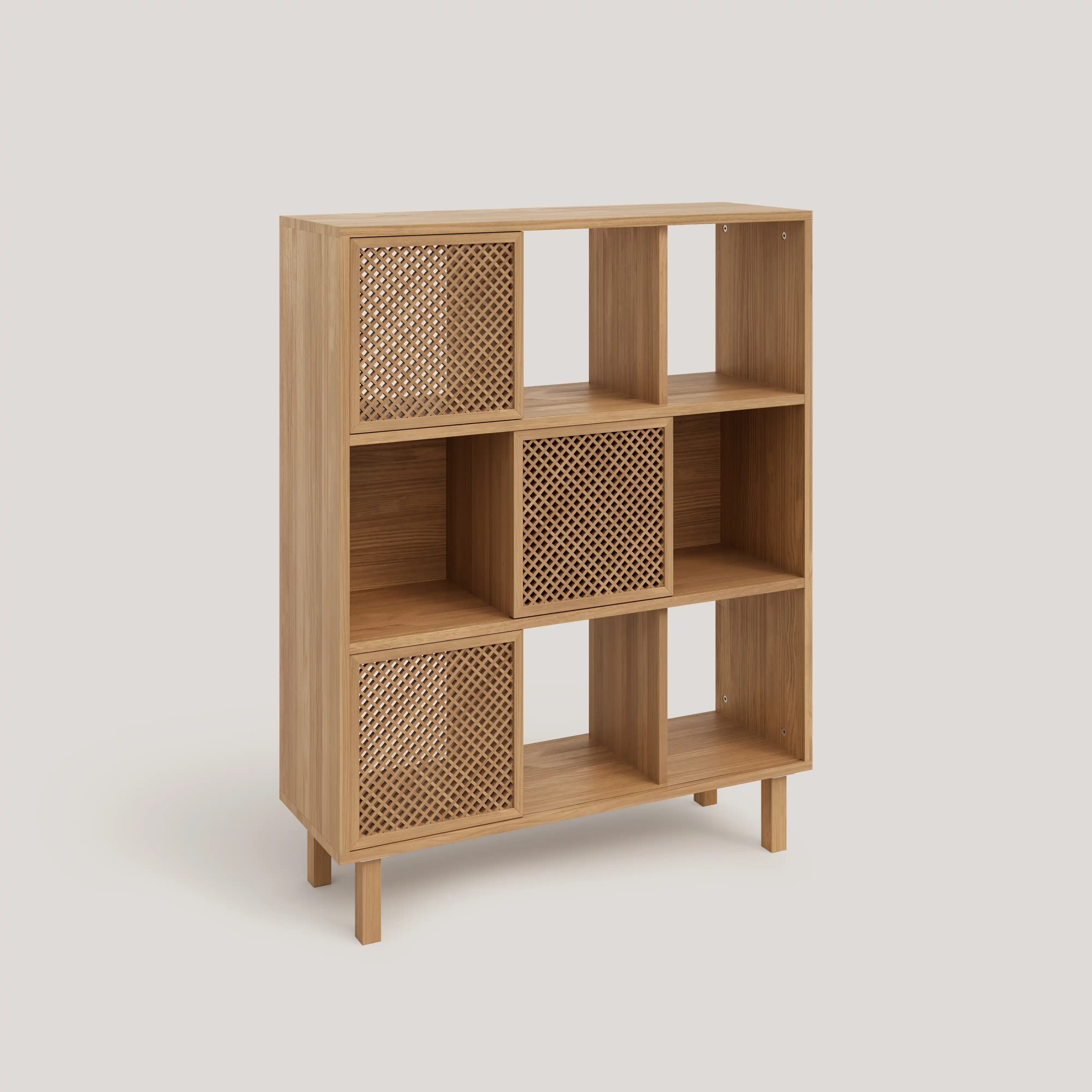 Shelving Mica in pine with 3 doors 98 cm - Image 10