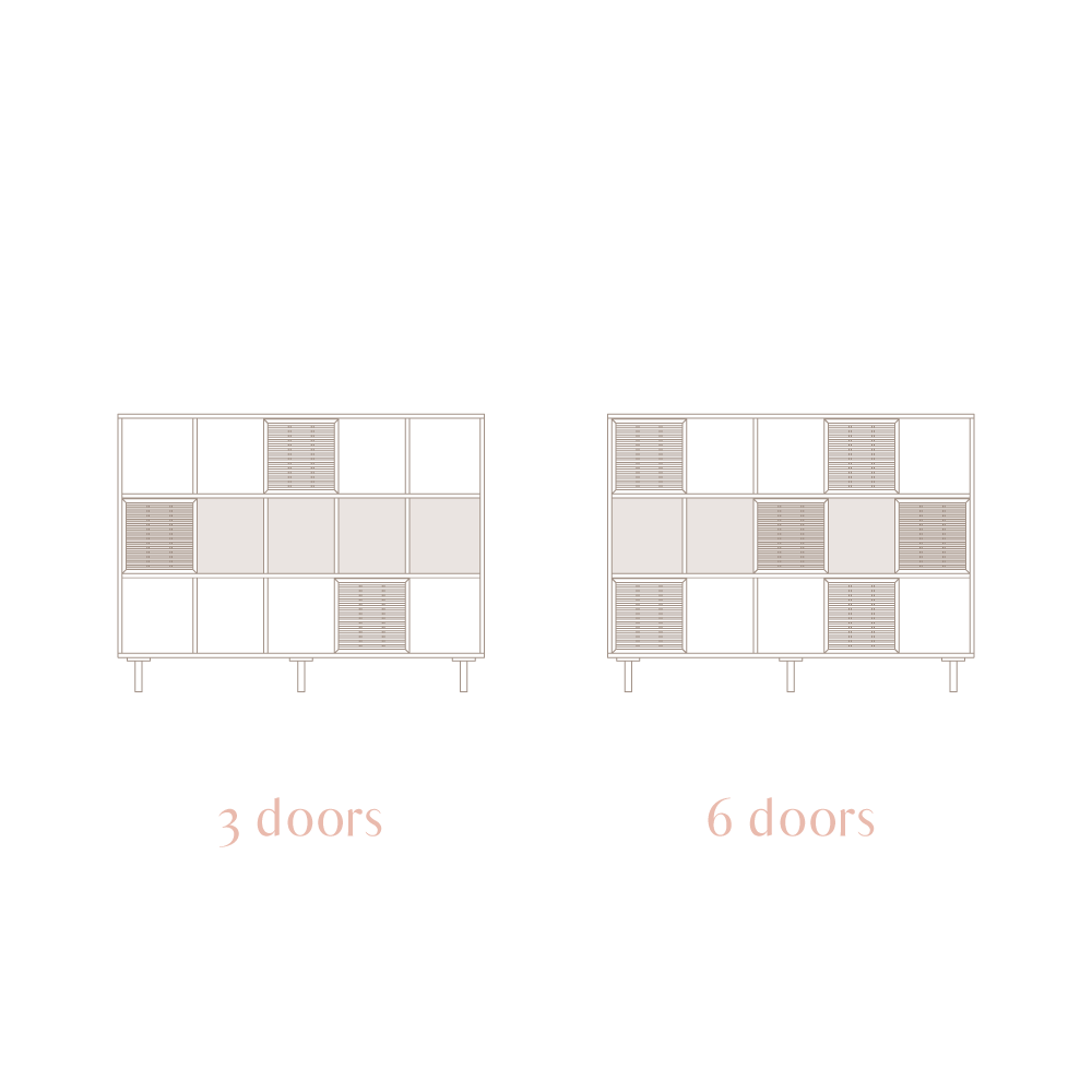 Shelving Morella of pine with 3 or 6 doors mallorquina 160 cm - Image 14