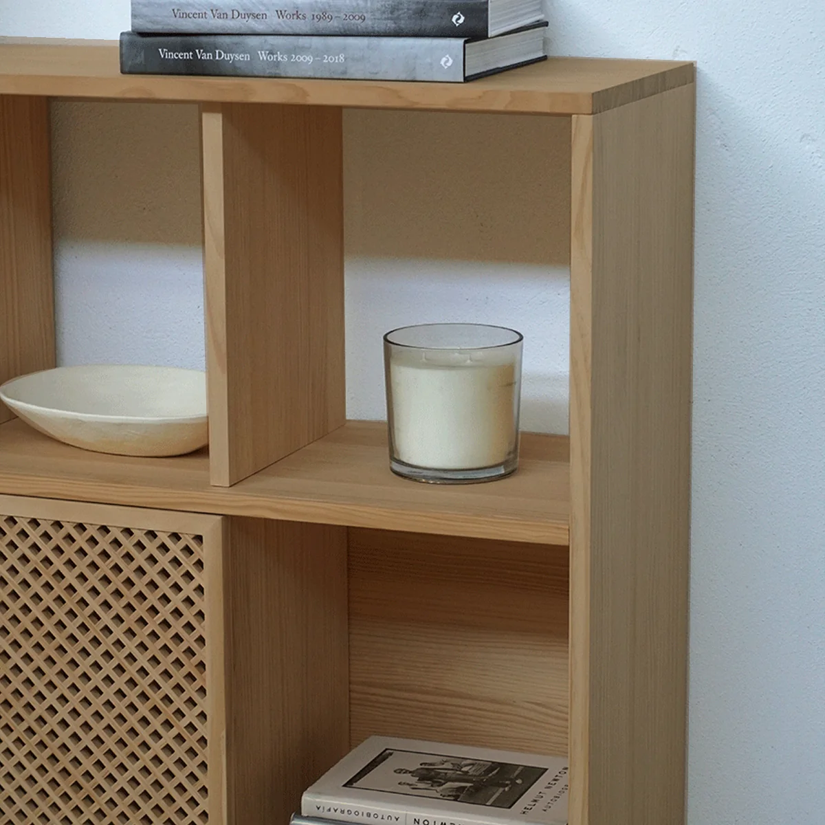 Shelving Porter in pine with 3 or 6 lattice doors 160 cm - Image 8