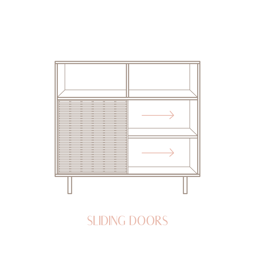 Sideboard Formentera pine with 2 doors 120 cm - Image 10