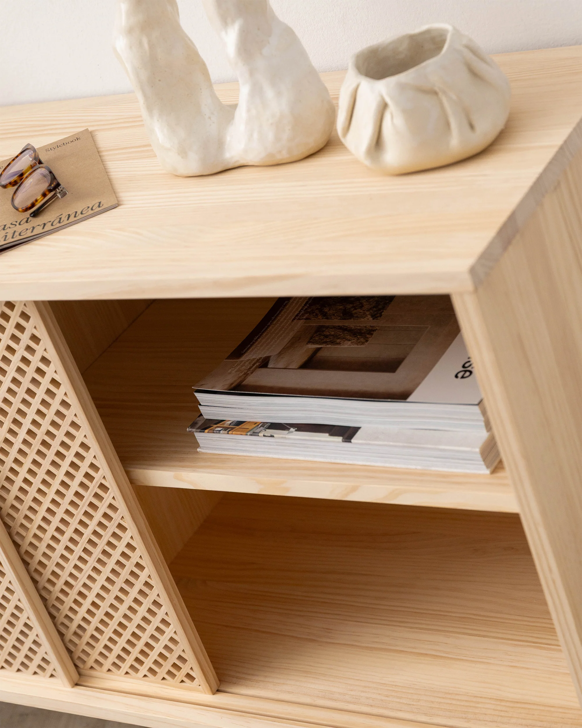 Granadella pine sideboard with 1 or 2 doors 120 cm - Image 4