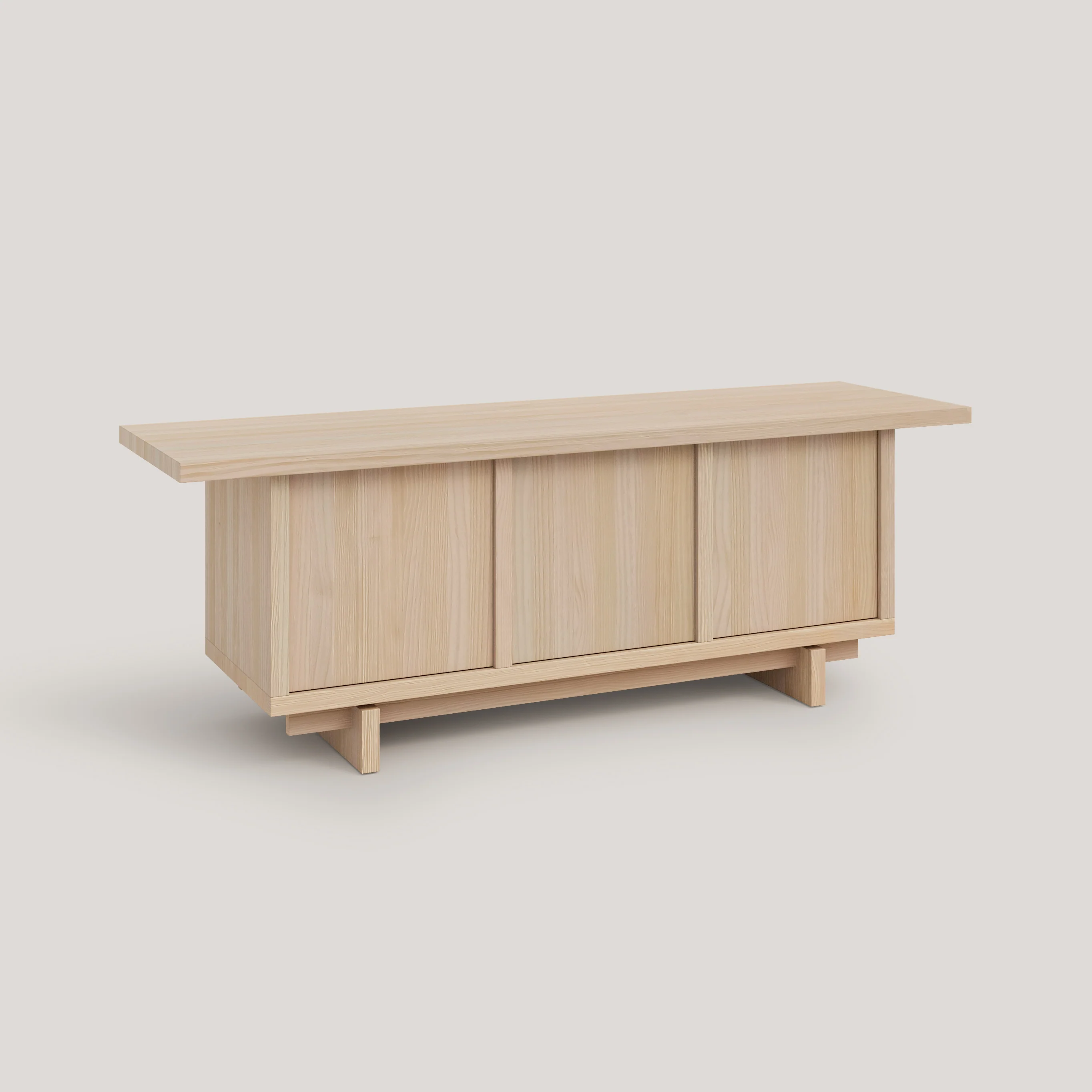 Pi TV furniture made of solid wood with 3 doors 148 cm - Image 7