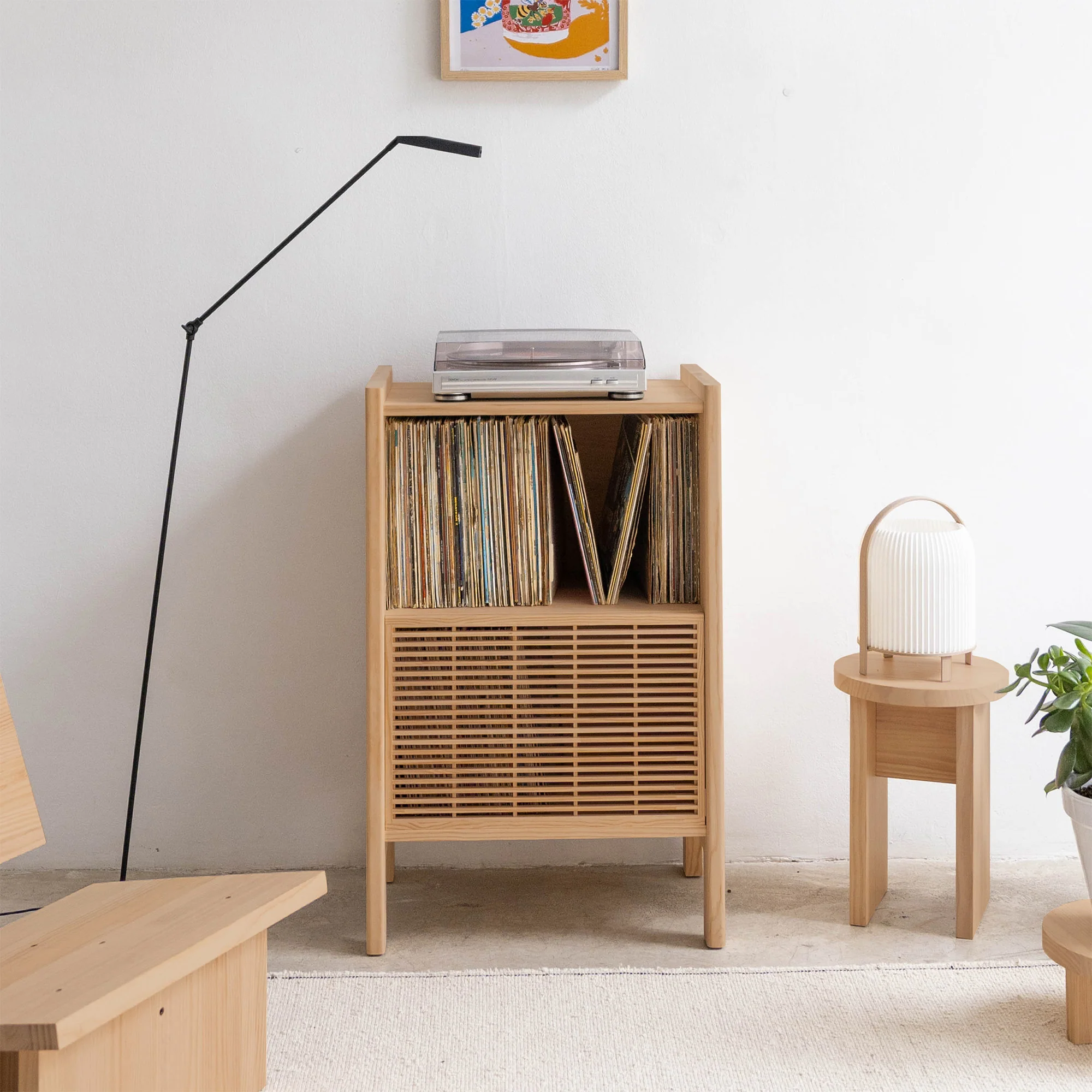 Baster solid wood sideboard for vinyl records 1 door 59 cm - Image 9