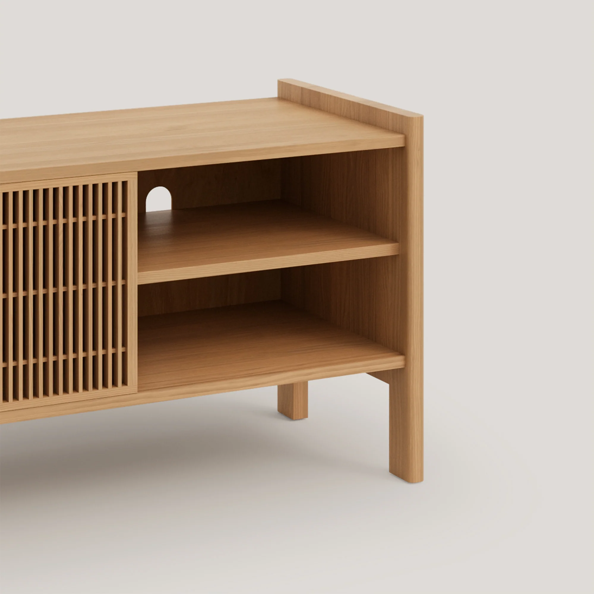 Tarida solid wood TV furniture for vinyl records 1 or 2 doors 151 cm - Image 16