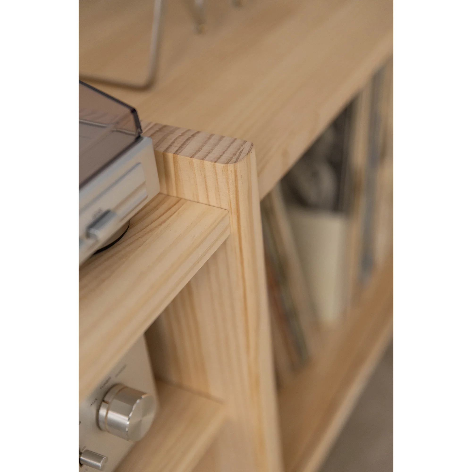 Large Mendia TV furniture in solid wood for vinyl records 3 doors 301 cm - Image 3